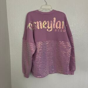 Disneyland Spirit Jersey Purple Sequin Womens Large